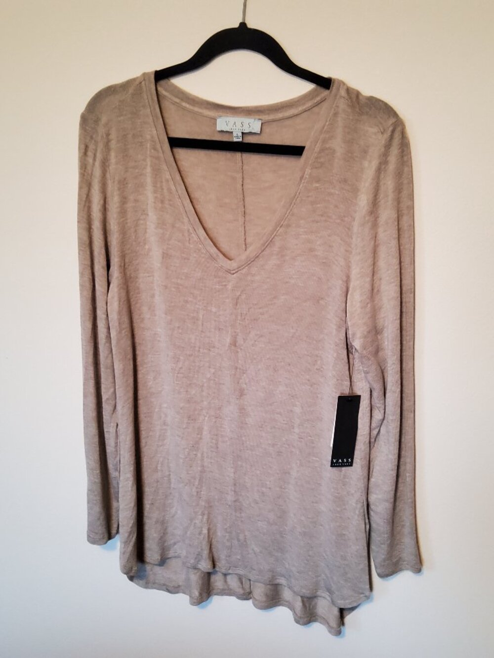 Quiet Luxury Joan Vass sweater size L Coffee color